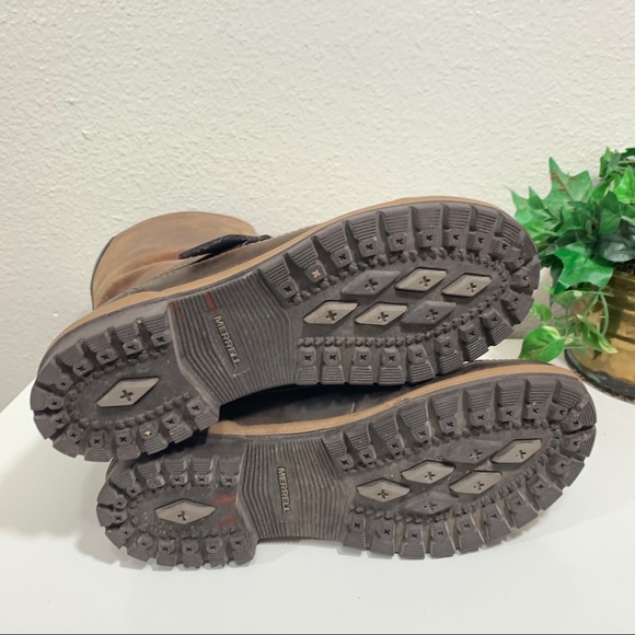 MERRELL Emery Buckle Boot Distressed Leather - Picture 6 of 8